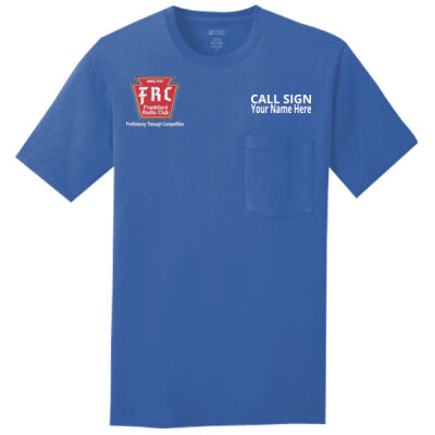 FRC with printed club logo and call and name - Core Cotton Pocket Tee Thumbnail